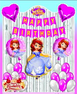 Goswami traders Multicolor Sofia Princess Theme Happy Birthday Decoration Combo