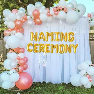 specialyou.in rose gold, White Balloons for Baby Naming Ceremony Decorations