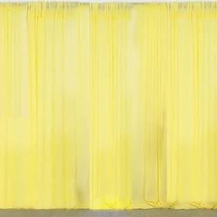 specialyou.in Special You Haldi Backdrop Decoration Cloth with Yellow net Curtain Fabric for Ceremony, Photoshoot, Wedding Party, Stage Background set of 2