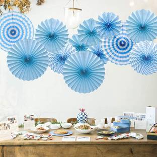 specialyou.in Special You party decorations items backdrop Paper Fans hanging for wall- 6pcs