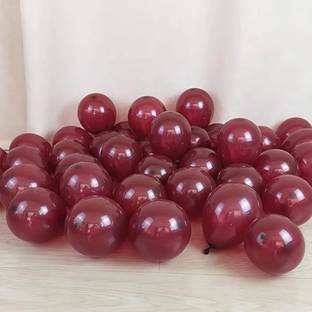 special you Specialyou Pack of 50 Vibrant & Retro Burgundy Balloons 12 Inch Latex Balloons with Shiny Surface for Birthday, Baby Shower Decoration In Combo (Burgundy)