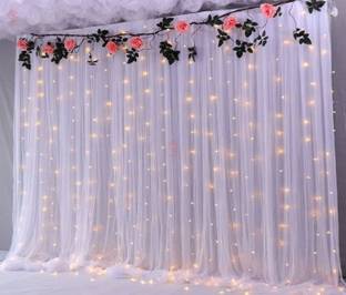 SHOPTIONS White Decoration Net with Led Fairy Lights for cabana