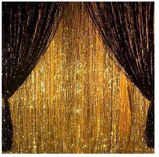 party assets golden, Black foil curtain