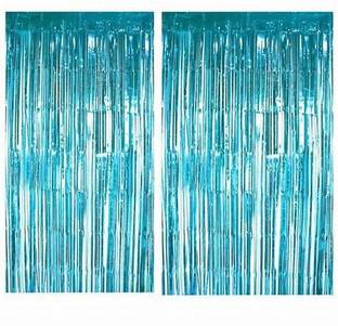 Craftcape Blue Foil Fringe Curtain 3FT X 6FT