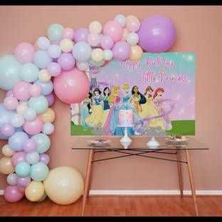specialyou.in Pastel Multicolor Balloons, Princess Theme Birthday Party Decoration Items for Girls