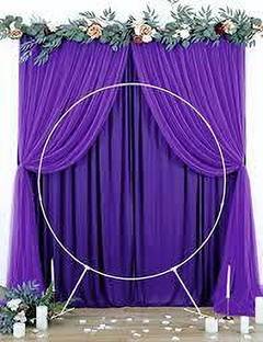 B J CREATION White Round Arch Balloon Decoration Stand-Size 5*6ft