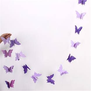 Happy Space Violet 3D Paper Butterfly Garland