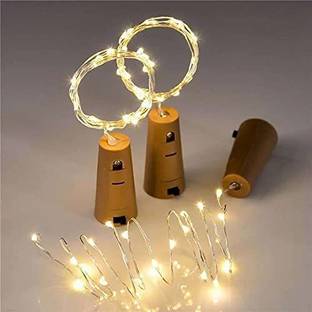 Sarvatr 20 LEDs 2 m Yellow Steady Bottle Rice Lights