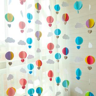 Happy Space Multicolor 3D Paper Streamer
