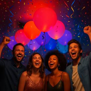 Untumble Multicolor LED Balloons Light Up Balloons for Party,Festival Decorations(Pack Of 5)