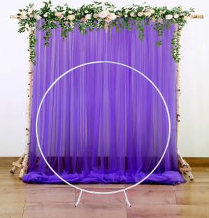 बी जे क्रिएशन सफेद रंग राउंड आर्च बैलून डेकोरेशन स्टैंड सर्कल शेप विदाउट बैलून्स - 1 ml