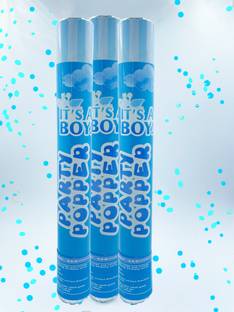 specialyou.in Blue 3pcs Circle party poppers/Shooter/Confetti poppers for Birthday boys & girls.