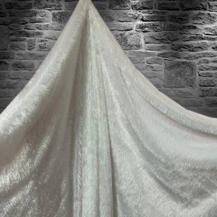 frilt white fur fabric width - 60 Inches/ Length - 2 Meter. Use for Baby photoshoot, Product Photoshoot, Soft toy making
