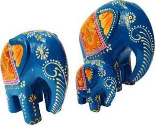 BAC BAC Elephant statue, animal statue, table decor, home decor Wood Decorative Platter