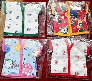 DURGA HOSIERY Laddu gopal soft cotton night suit For (SIZE- 3 NO) (Pack of 4) Dress