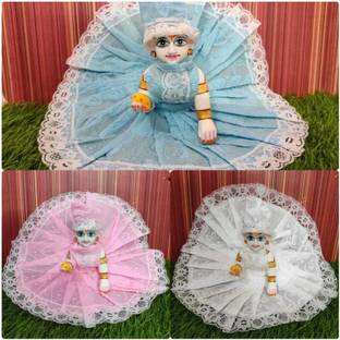 KRISHNA COLLECTION HUB laddu gopal ji chicken cotton fancy dress(size 2-3) Dress