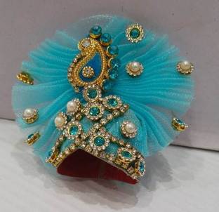 Choice One otton Pagri/Mukut Shringar for God Krishna, Ladoo Gopal Dress (Size 0-3 no.) Dress