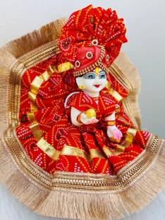 Iblay (Size 3) Laddu Gopal Summer Fancy Dress Poshak With 1 Mukut Dress