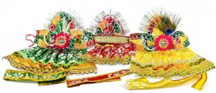 Jagannath World Jagannath,Balabhadra,Subhadra Dress Set for 6 Inch Idol(15 cm) Dress