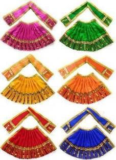 AVplast Durga Maa, Laxmi Maa, Mata Rani, Lehanga & Chunri/Patka Pack of 6(2-3no) Dress
