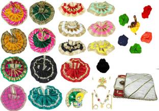RRR HANDICRAFTS Stylish Laddu Gopal, Kanha Ji dress, with complete shringar (Pack Of 24), Size (1to2) Dress