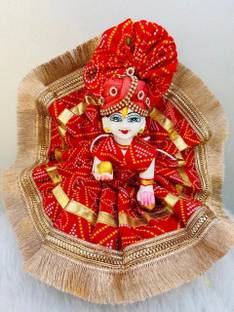 buyagain size 5 no. laddu gopal rajasthani jaipuri fancy poshak wiith pagdi set Dress