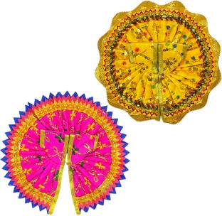 Ecommall Laddu Gopal Dress Size 4 No Summer Stylish Fancy God Heavy Poshak Combo Set Dress