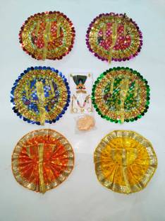 SHREJISHYAM Laddu Gopal Ji, kanha ji Deity, Thakorji Vagha, Size 1 to 2, Pack of 6 Dress