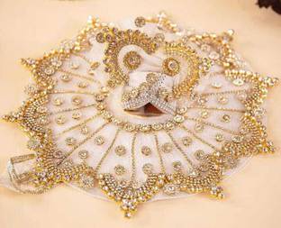 RishiGyan Laddu Gopal, Krishna Ji, Thakur ji, Kanha Ji, Bal Gopal, for 2no. (White,Gold) Dress