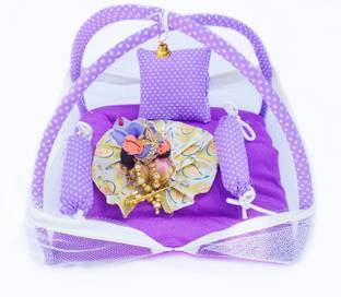 KAMAL CHILD CARE Laddu Gopal Bed 0 to 6 No. Laddu Gopal Ji Jhula, Lord Krishna ji Bed Dress