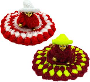 Ecommall Laddu Gopal Woolen Dress Size 5 Winter Dress for Krishna Clothes Poshak Big Size Dress