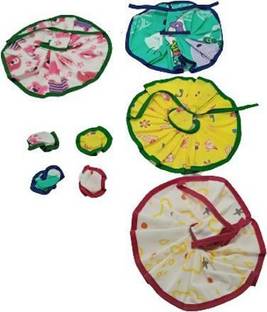 Kanha Laddu Gopal Combo Of Four Cotton Dress With Cap Size 3 to 4 Dress