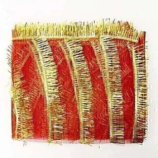 caaspy MATA Chunri / Chunni /Devi Maa Chunri / Durga Devi Chunri / Laxmi Mata Chunri With Golden Embroidery Lace Work For Various Hindu Pooja / Puja Dress