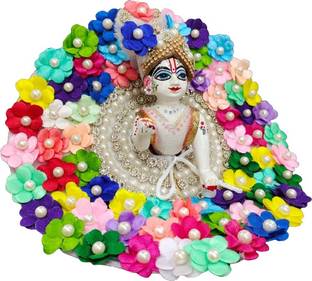 tilak shringar laddu gopal ji Janmashtami special fancy heavy dress with choli/pagdi(size1) Dress
