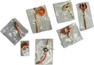 Firmus Maa durga shastra set of 7 weapons for money & safety | lord Vishnu Deity Ornament