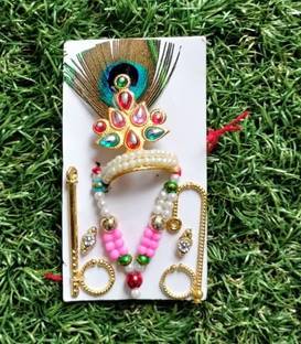 Firmus Kanhaji Laddu Gopal (Size-4) Shringar Set (Random Color) Deity Ornament