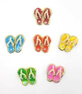 SHRIJIKESHAV Laddu Gopal Charan Paduka, God Shoes| Thakurji Ornaments Chappal Deity Ornament