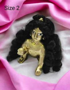 Any Fashion Laddu Gopal Kanha ji Hair Shining Original Look Fancy Bal Krishna Hair Bal Gopal Deity Ornament