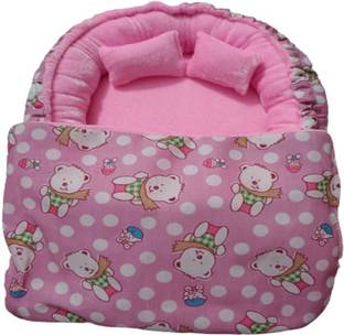 Radhay Krishna Laddu Gopal Bedding Set Pink Teddy Dress