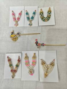 DURGA HOSIERY / ANY FASHION Laddu Gopal Ji Shringar Elegant Malas and Bansuri Deity Ornament