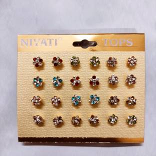 Any Fashion laddu gopal / kanha ji / radharani flower earring set multicolour Deity Ornament
