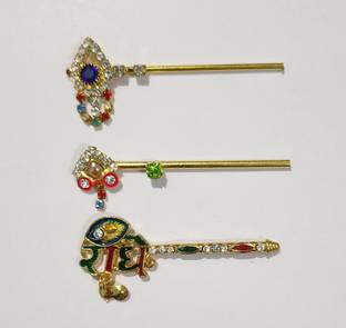 AJ ONSALE Kanha/krishna ji bansuri small size Pack of 3 Deity Ornament