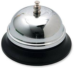KRAFTMASTERS set of 1 Reception Call Bell Ring, Desk Bell Offers up The Classic Sound. (Silver) Demonstration Bell