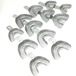 GOLDFINCH Dental Impression Trays Perforated INDIAN SET OF 10 PCS (5 Pairs Upper & Lower Dental Elevator