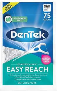 DenTek DenTekk Complete Clean Easy Reach Floss Picks, 75 Count