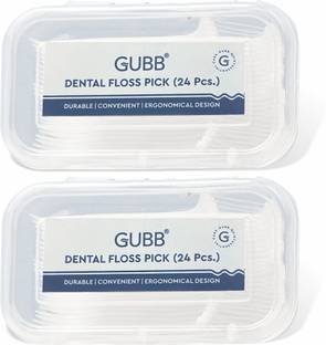 GUBB Dental Floss Pick Pack of 2 - 24 Picks Each
