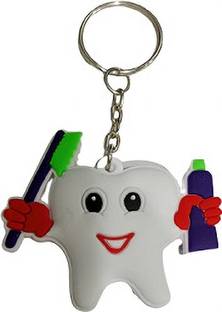 Nexus Medodent Dental Tooth Shape Rubber Keychain Small (Pack of 1) Dental Implant