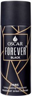 OSCAR Forever Paris Black Body Spray with Long Lasting Woody fragrance Deodorant Spray  -  For Men