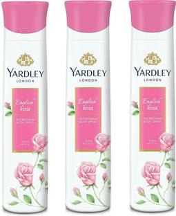 Yardley London Women English Rose 150ML Each (Pack of 3) Deodorant Spray  -  For Women
