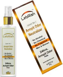 LebRish Armpit Odor Neutralizer|Say Goodbye to Smelly Underarms|Odorless|Zero Fragrance Deodorant Spray  -  For Men & Women